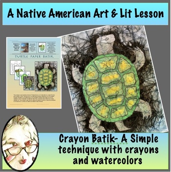 Preview of 13 Moons on Turtles Back- Picture Book Extension: Easy Paper Batik Grades 2-6