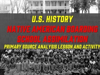 Preview of Native American Assimilation Boarding School Photograph Analysis Lesson