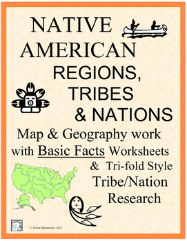 Preview of Native American Basics:  Regional, Worksheet & Tri-fold Research