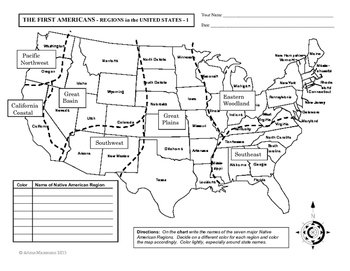 Native American Basics: Regional, Worksheet & Tri-fold Research