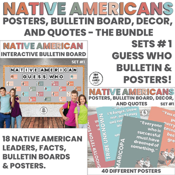 Preview of Native American Bulletin | Decor | Posters | Coloring Pages | SET 1 | BUNDLE