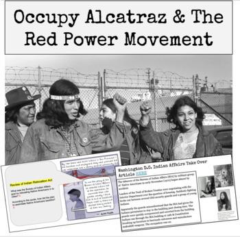 Preview of Native American Civil Rights:Occupy Alcatraz-The Red Power Movement-3 day lesson