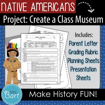 Preview of Native American Class Project & Presentation: Create a class museum!