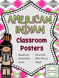 American Indian Classroom Posters - Hopi Inuit Kwakiutl Pa