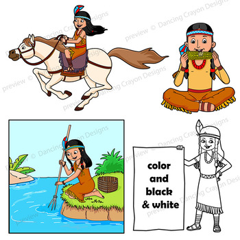 native american cartoon clip art
