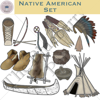 Preview of Native American Clip Art Set