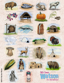 Preview of Native American Clipart and Bonus Materials