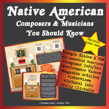 Preview of Native American Composers & Musicians You Should Know: PDF/GOODLE SLIDES BUNDLE