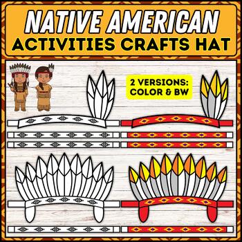 Preview of Native American Crafts: Headdress Activity DIY Headband Crown, Headwear Indians
