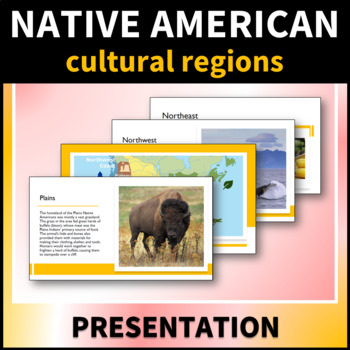 Preview of Native American Cultural Regions Presentation - Google Slides Version