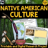 Native American Culture Research Project Activities Printa