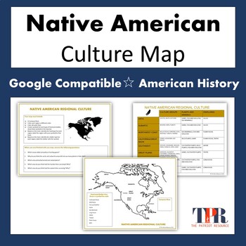 Preview of Native American Cultures Map Activity