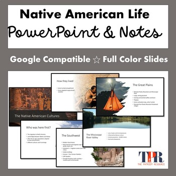 Preview of Native American Cultures PowerPoint and Guided Notes