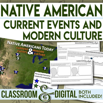 Preview of FREE - Native American Current Events and Modern Culture Distance Learning