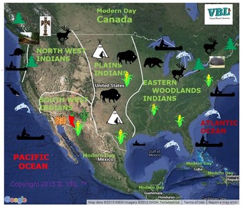 Preview of Native American /Distant Learning/  ESL Visual Map