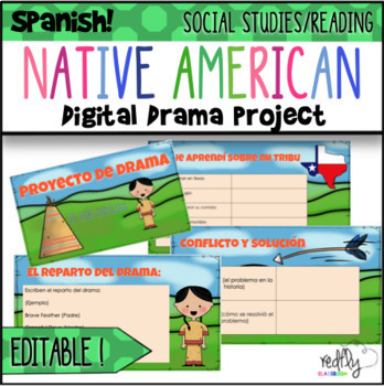 Preview of Native American Drama Digital Project   in Spanish   Dual Language