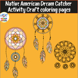 Native American Dream Catcher Craft coloring pages, Indige