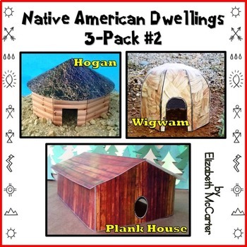 Preview of Native American Studies Craft: Dwellings 3-Pack (Pack #2) BUNDLE
