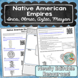 Native American Empires Lesson, Olmec, Inca, Aztec, and Mayan