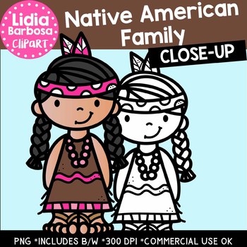 native american family clipart