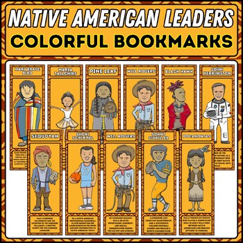 Preview of Native American Famous Leader Bookmarks - Heroic Indigenous Peoples Bookmarks