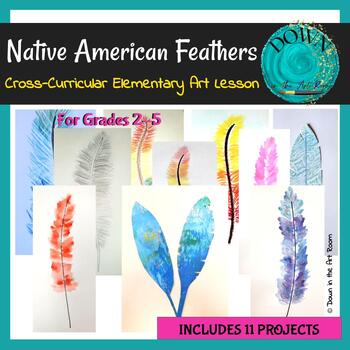 Preview of Native American Art Project | Feather Elementary Art Projects
