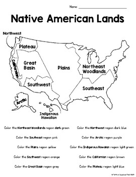 Native American/First Americans/Indigenous American Tribal Cultural Map