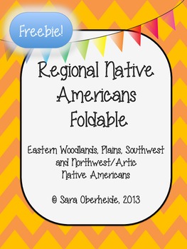 Preview of FREE Native American Foldable - East Woodlands, Plains, Southwest and Arctic