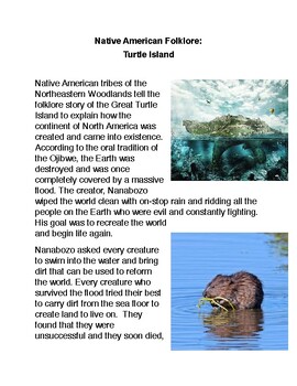 Preview of Native American Folklore:  Turtle Island pdf