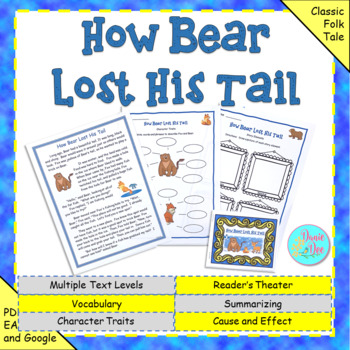 Preview of Native American Folktale: "How Bear Lost His Tail" Reading Comprehension