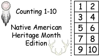 Preview of Native American Items Counting Adapted Book (Native American Heritage Month)