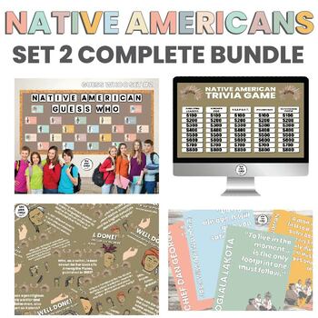 Preview of Native American Heritage | Bulletin | Posters | Worksheets | Game | SET 2 BUNDLE