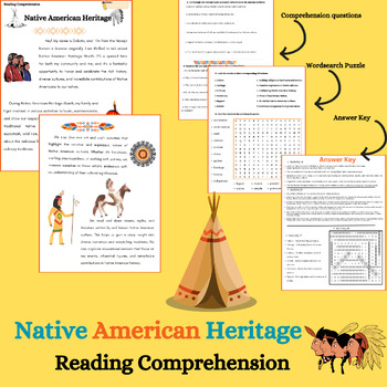Preview of Native American Heritage Celebration: A Comprehensive Reading Adventure