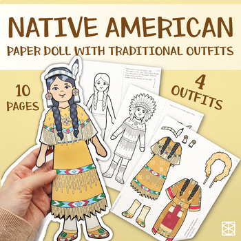 Preview of Native American Heritage Craft Indigenous Peoples Day Activity Paper Doll Craft 