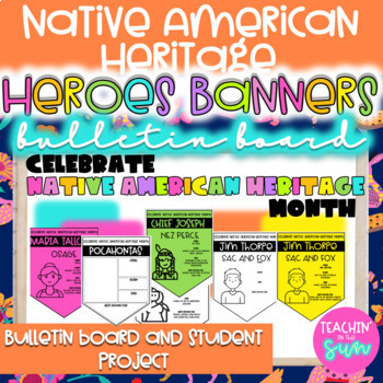 Preview of Native American Heritage Hero Banner Bulletin Board & ACTIVITY Kit INDIGENOUS