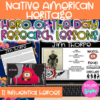 Preview of Native American Heritage Hero of the Day Digital PASSAGES, videos INDIGENOUS