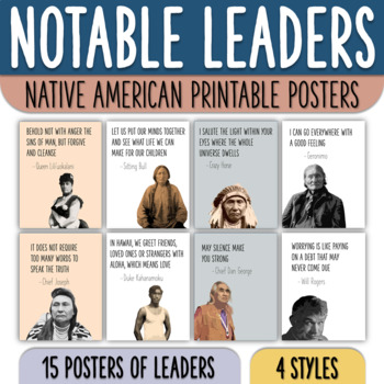 Preview of Native American Heritage Leaders Posters | Influential Indigenous People Decor