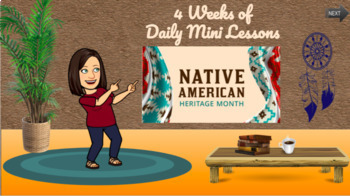 Preview of Native American Heritage Month - 20 mini lesson plans