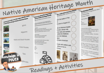 Preview of Native American Heritage Month | Activities + Readings