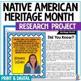 Native American Heritage Month Activities - Stamp & Biogra