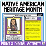 Native American Heritage Month Activities - Trading Cards 