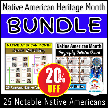 Preview of Native American Heritage Month BUNDLE | 25 Notable Native Americans PACK