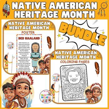 Preview of Native American  BUNDLE Activities / Poster / Coloring Pages