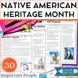 Native American Heritage Month Biography Passages and Timelines