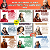 Native American Heritage Month Biography Posters for a Bul