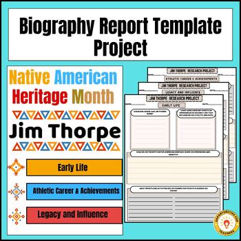 Preview of Native American Heritage Month | Biography Research Project Jim Thorpe