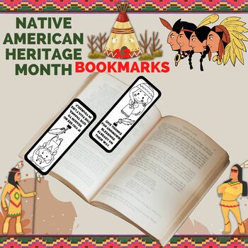 Preview of Native American Heritage Month Bookmarks For you kids' book reading