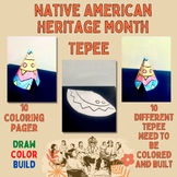 Native American Heritage Month Build and color your Own Tepee /\