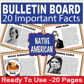 Preview of Native American Heritage Month Bulletin Board  (20 Important Facts) 20 Figures