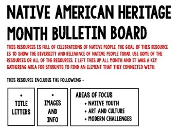 Preview of Native American Heritage Month - Bulletin Board